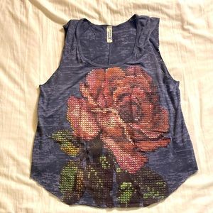 Vintage-Looking Rose Graphic Tank